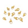 Aço Titânio 316L fecho lagosta folheado a vácuo ouro 18K fecho lagosta acessórios de joalheria colar pulseira fivela 304
