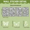 Estilo Nuevo de Primavera Mariposa Blanca Vidrio Ventana Adhesivo Estático PVC Animal Dormitorio Sala de Estar Pegatinas de Ventana Pegatinas al por Mayor