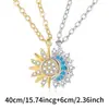Nuevos Collares Magnéticos de Sol y Luna para Pareja, Collares Desmontables de Amistad con Diseño Único, Cadena para Clavícula