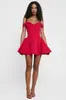 Vestido corto de verano 2026 nuevo estilo, sin tirantes, hombros descubiertos, elegante, de cintura alta, corte ajustado, para mujer, transfronterizo de Amazon Europa y América