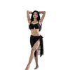 Traje de baño de dos piezas plisado en blanco y negro estilo Puro Deseo con top sin tirantes y falda de tul con abertura alta para viajes a la playa y sesiones de fotos, Efecto adelgazante