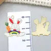 Aleación Huevo de Pascua con Goteo de Aceite Conejo de Dibujos Animados Zanahoria Colgante Joyería DIY Creativa Accesorios para Llaveros