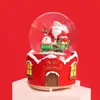 Papai Noel Transfronteiriço Bola de Cristal Luminosa Caixa de Música Enfeites Decoração de Natal Bola de Vidro Presentes para Crianças Venda por Atacado