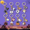 Chaveiro de Gota de Óleo de Halloween Pingente de Fantasma Acessórios para Fantasia de Festa Charme para Bolsa Conjunto de 8 Peças Mais Vendido de Halloween