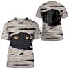 Camisetas de verano para hombre, venta al por mayor, de comercio exterior transfronterizo, holgadas, cómodas, finas, informales, con estampado animal digital 3D, de manga corta