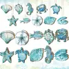 Nuevo producto: 20 Piezas de Decoraciones de Madera con Temática Oceánica de Verano, Incluyendo Adornos de Vida Marina, Anclas, Estrellas de Mar, Conchas y Decoraciones Colgantes de Caballitos de Mar