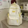 Mochila Azul Sal Marina con Lazo Nuevo para Mujer, Estilo Ins, Fresca y Única, Mochila para Estudiante de Secundaria con Alto Valor Estético