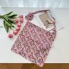 Bolso Cruzado de Hombro Fino Floral Dulce Gran Capacidad para Mujer Corea del Sur Bolso de Mano Bolso Círculo para el Cabello Bolso de Lona para Viajes y Compras