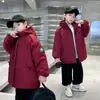Roupas Infantis Meninos Inverno Parka Grossa Forrada com Fleece Casaco de Algodão 2025 Crianças Maiores Jaqueta de Algodão de Inverno Atacado Tendência