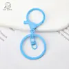Llavero de aleación de colores con cierre de langosta, juego de tres piezas, colgante para bolso hecho a mano DIY, accesorios creativos de color macarrón, cierre de langosta