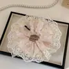 Suave Scrunchie de Encaje Estilo Coreano para Mujer, Nuevo Elástico de Pelo de Alta Gama, Cuerda Grande para el Cabello Estilo Francés Accesorio para el Cabello