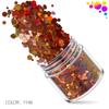 Láser Lentejuela Redonda 1+2+3mm Mixto 12 Colores Set de Lentejuelas para Arte de Uñas Joyería para Arte de Uñas Taladro Pasta para Uñas