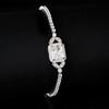 Pulseira de zircônia quadrada com design transfronteiriço, elegante, luxuosa, de alta qualidade, para usar em banquetes s8421