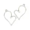 Accesorios para Joyería DIY Transfronterizos al por Mayor Colgante Pequeño de Corazón Hueco Retro Collar Hecho a Mano Llavero Colgante de Aleación
