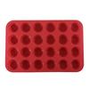 Molde mini bolo silicone 24 cavidades redondo poroso Mofen cup forma assar gelatina DIY fazer molde assar
