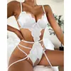 2024 Nova Lingerie Sexy Estilo Europeu e Americano para Comércio Exterior, Novo Body Sedutor Transparente de Renda para Dormir Atacado Dropshipping