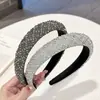 Diadema Super Brillante de Pedrería Estilo Coreano, Moda Elegante y Cálida para Banquetes, Diadema de Diamantes Completos de Alta Gama para Lavado de Cara y Presionar el Cabello, Accesorios para el Cabello de Lujo Ligero