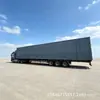 Fábrica vende semirreboques de transporte logístico de contêineres, semirreboques de contêineres com lona lateral à prova d'água e de poeira