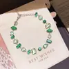 Pulsera irregular geométrica de circón súper brillante, alto valor estético para vacaciones en la playa, joyería de nicho de lujo ligero de alta gama para mujer
