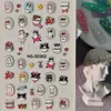 Pegatinas de Calcomanía para Uñas con Relieve de Cachorros Lindos y Adorables en Stock, Pegatinas de Uñas de Gato de Dibujos Animados Impermeables Adhesivas 3D Modelo Hg