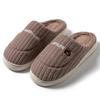 Pantuflas Postparto Sencillas para Mujer, Uso en Interiores del Hogar en Otoño e Invierno, Cálidas de Felpa para Dormitorio, Pantuflas de Algodón Suaves con Suela para Pareja