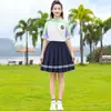 Conjunto de Uniforme Escolar, Estilo Preppy para Estudiante de Secundaria Uniforme de Graduación, Camiseta de Manga Corta de Verano, Uniforme Deportivo de Coro para Estudiante de Preparatoria, Estilo Nuevo