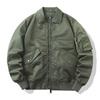 Jaqueta de lapela de uniforme de beisebol de cor sólida estilo rua americana marca de moda masculina e feminina jaqueta de trabalho acolchoada estilo piloto solta jaqueta bonita