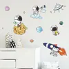LD64040 Astronauta de Dibujos Animados Cohete Nave Espacial Habitación Infantil Decoración de Pared del Hogar Pegatinas de Pared Autoadhesivas