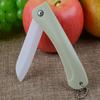 Color Paja de Trigo Cuchillo Cerámico Plegable Cuchillo para Melón y Fruta Cuchillo Pelador para Alimentos Complementarios de Bebé Regalo Portátil Cuchillo para Cortar Fruta Cuchillo Plegable