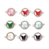 Colgante de Collar de Mariposa con Anillo Caliente de Diamantes Transfronterizo Colgante de Joyería de Doble Anillo Accesorios para Collar Pulsera DIY