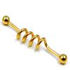 Piercing para el cuerpo de acero inoxidable con forma de barra, estilo industrial, estilo punk, con forma de oreja larga, estilo europeo y americano