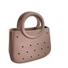 Bolsa de Hombro Impermeable Transfronteriza con Agujero para Pared Bolsa Tote Impresa DIY Portátil Estilo Simple Moda Celebridad de Internet Bolsa Tejida de Paja Bolsa Tote de Eva