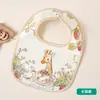 Babero Impermeable de Saliva en Forma de U, Resistente al Agua, Absorbente, No Humedece, Gasa para Bebé, Algodón Puro, Babero Clase A, Babero para Comer Infantil