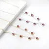 Joyas Transfronterizas Colgante de Corazón Flor de Durazno Diamante Redondo Cadena para Clavícula Acero Inoxidable Chapado en Oro de 18K Collar Venta Directa del Fabricante de Joyería