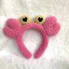Internet Celebridade Ao Vivo com Bonito Dos Desenhos Animados Vermelho Grande Caranguejo Headband Moda Plush Maquiagem Lavar Rosto Lamb Hair Hoop