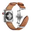 Adecuado para Apple S11 Piel de Vaca de Primera Capa Hebilla Mariposa Apple Iwatch45678910Se Correa de Reloj de Cuero Genuino