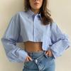 2026 Estilo Novo de Verão Europeu e Americano Patchwork Irregular Desconstruído Camisas Femininas Moda Atacado Transfronteiriço Tops para o Dia a Dia para Mulheres