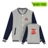 Uniforme de béisbol Slam Dunk estampado chaqueta negra primavera y otoño cuello alto estilo casual americano chaqueta de béisbol chaqueta para mujer
