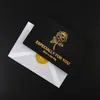 Bendición de Negocios Negra Tarjeta de Felicitación de Gama Alta Exquisita Estampado en Caliente Bendición Literaria Postal de Agradecimiento Tarjeta Pequeña Hecha a Mano DIY