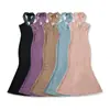 Elegante vestido de encaje estilo francés con escote en V y tirantes halter para mujer, nuevo modelo 2026, sexy y seductor, entallado a la cintura, adelgazante, ajustado al cuerpo, largo