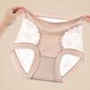 [Diosa Amor Floral] Cintura Alta Encaje Cadera No Clip Cadera Sin Marcas Alta Elasticidad Transpirable Antibacterial Entrepierna Inferior Ropa Interior Roja Mujer