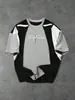 Verano 2025 Nuevo Venta Caliente Transfronteriza Impresión Digital 3D Moda Casual para Hombre Marca de Tendencia Camiseta de Malla con Letra
