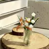 Flor de Nacimiento de Vidrio Mini Hecha a Mano Adorno Artificial de Escritorio Artesanía de Vidrio Ramo de Diciembre Planta en Maceta Decoración Regalo