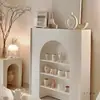 Gabinete Decorativo de Chimenea Estilo Nórdico Gabinete de Entrada Minimalista Italiano Gabinete de Exhibición para Tienda de Ropa Gabinete Lateral para Sala de Estar Estilo Crema Francés
