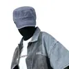 Gorra Plana de Mezclilla Vintage Lavada para Hombres y Mujeres, Sombrero de Algodón Puro de Ala Ancha para Protección Solar al Aire Libre, Circunferencia de Cabeza Grande, Logotipo Personalizado