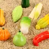 Micro-Paisagem Criativa Abóbora Artificial Pimenta Verde Pequeno Vegetal Comida Brinquedo Decoração DIY Acessórios para Grampo Mini Pequenos Enfeites