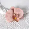 Pétalas de cabeça de flor phalaenopsis de filme artificial acessórios de flor artificial adorno de cabeça grampo de cabelo diy feito à mão decoração de casamento