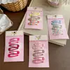Nuevos Pasadores de Pelo para Niñas con Estampado Colorido de Lunares y Gotas de Agua, Set de 6, Dulces y Versátiles Pasadores para el Cabello de Niñas, Accesorios para el Cabello