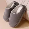 Novos Chinelos de Algodão Estilo 2026 Botas de Neve para Mulheres, Antiderrapantes, Calcanhar Fechado, Fofos de Inverno com Cadarço, Sola Grossa, Sola Macia, Chinelos de Algodão