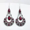 Pendientes de Gota Retro Europeos y Americanos Transfronterizos Pendientes Largos Huecos Tallados Étnicos Bohemios Joyería